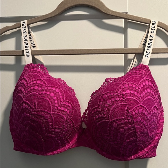 Victoria's Secret Other - Victoria's Secret t-shirt Fuchsia Magenta Lace Bra 36DD